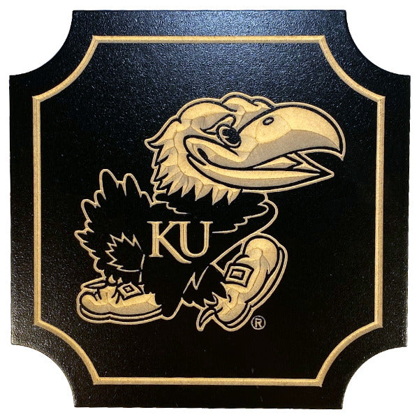 KU Carved Logo 6 1/4 x 6 1/4