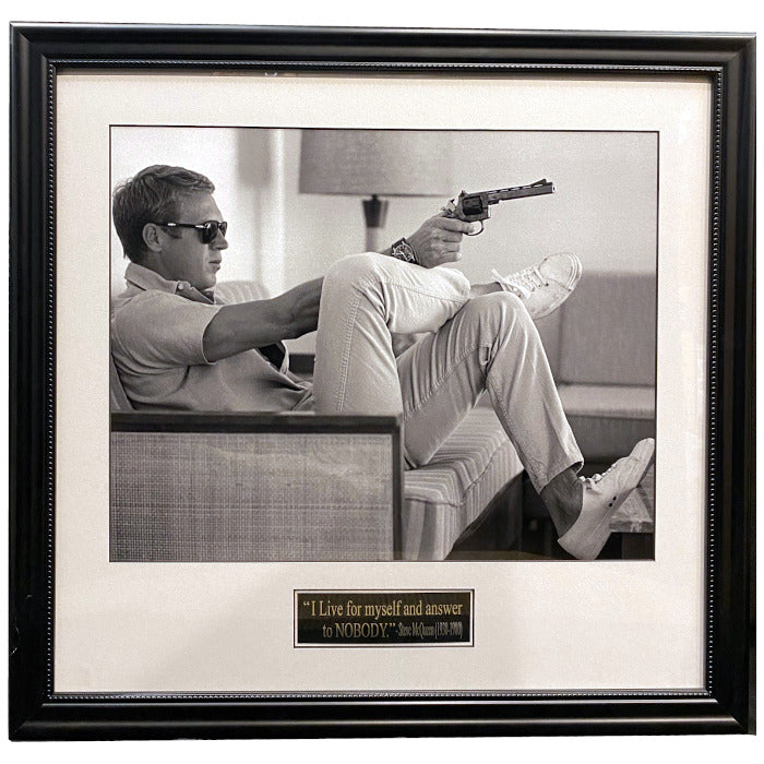 Steve McQueen with gun