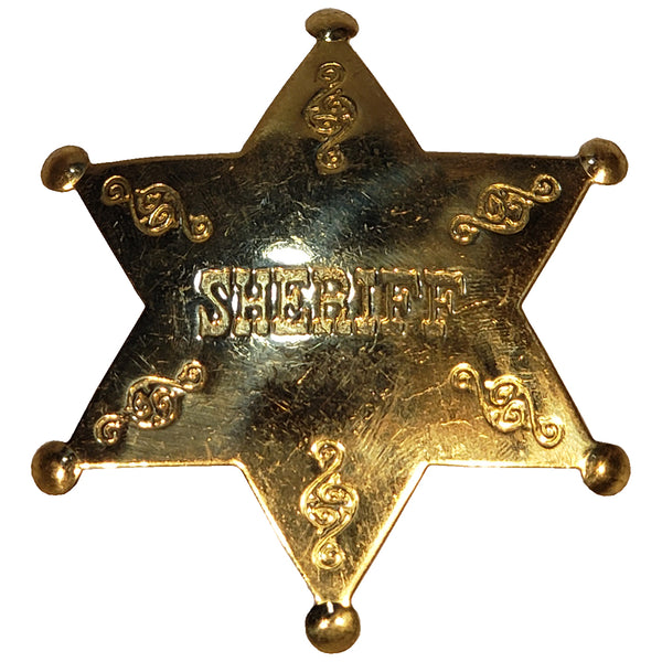 Brass Western Sherif f Badge