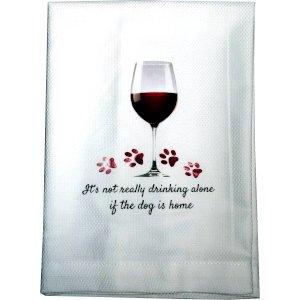 Not drinking alone bar towel