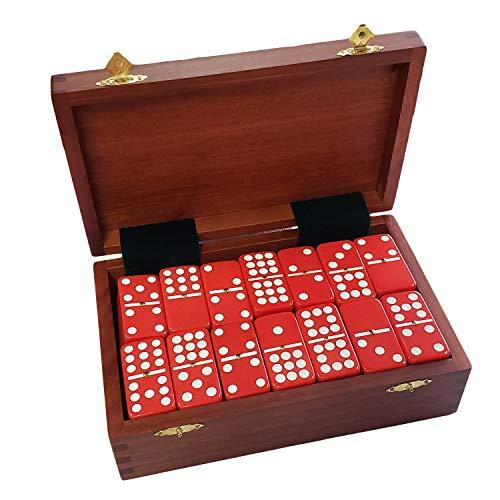 Red Double 9's Wooden Box