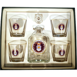 Set:4 OF + Decanter Air Force