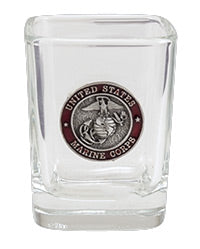 Marine Badge square shotglass