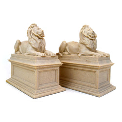 NY Library Lion White Bookends