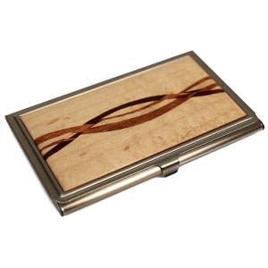 Wood Inlay w/Steel Card Case
