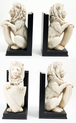 Lion w/Shield Bookends (pair)