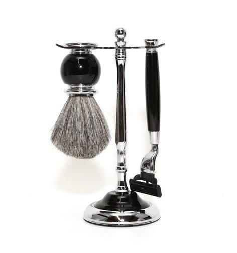 Mach3 Stand Razor Mach3 Razor, Badger + Stand Black – Diebel's Sportsmens Gallery